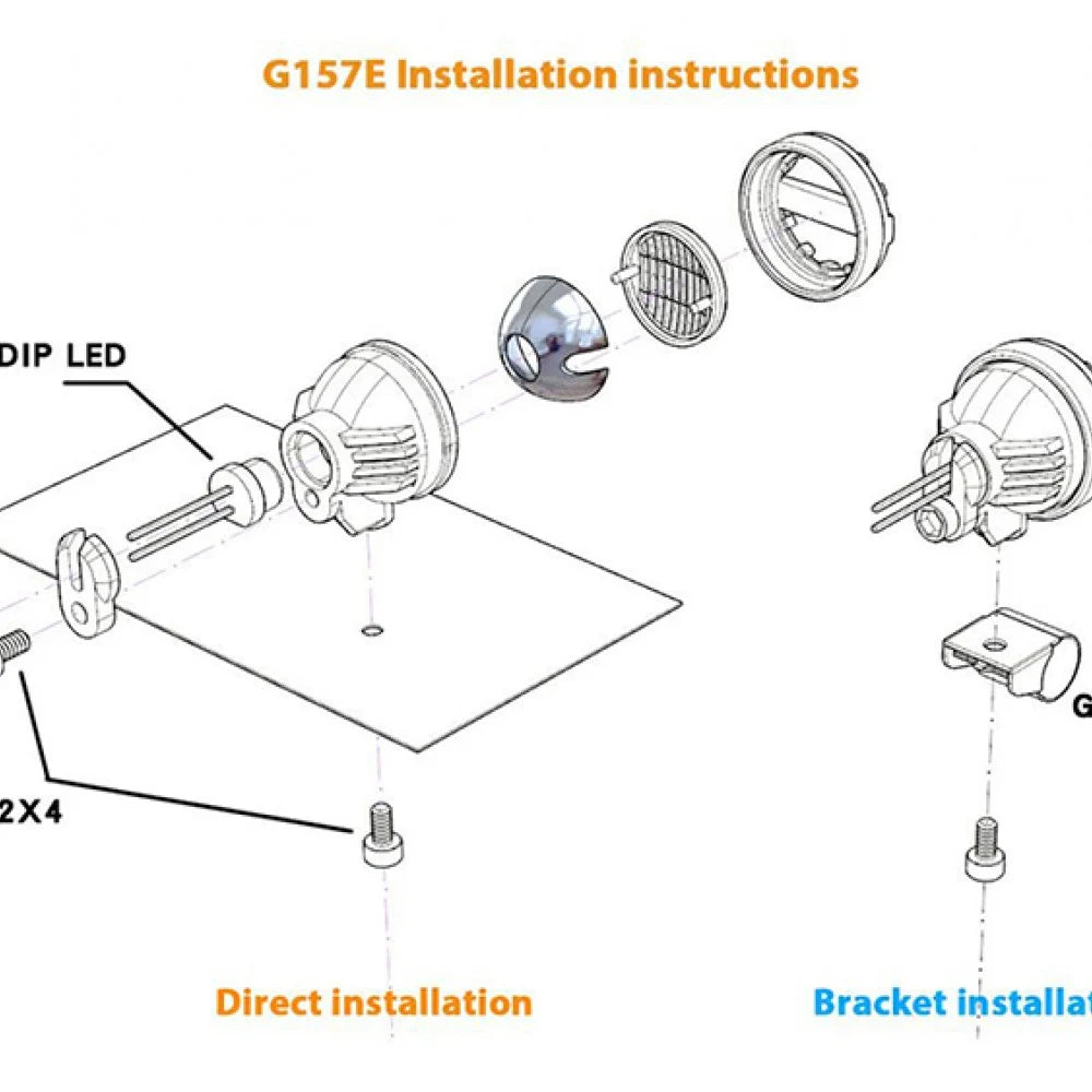 GRC 16mm Round LED Spotlight Headlights