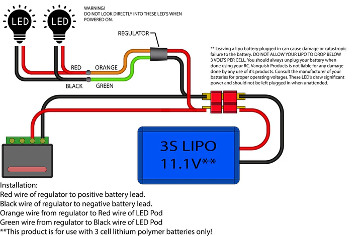 High-Output 3 LED Q-Series Style VS4-10 Compatible